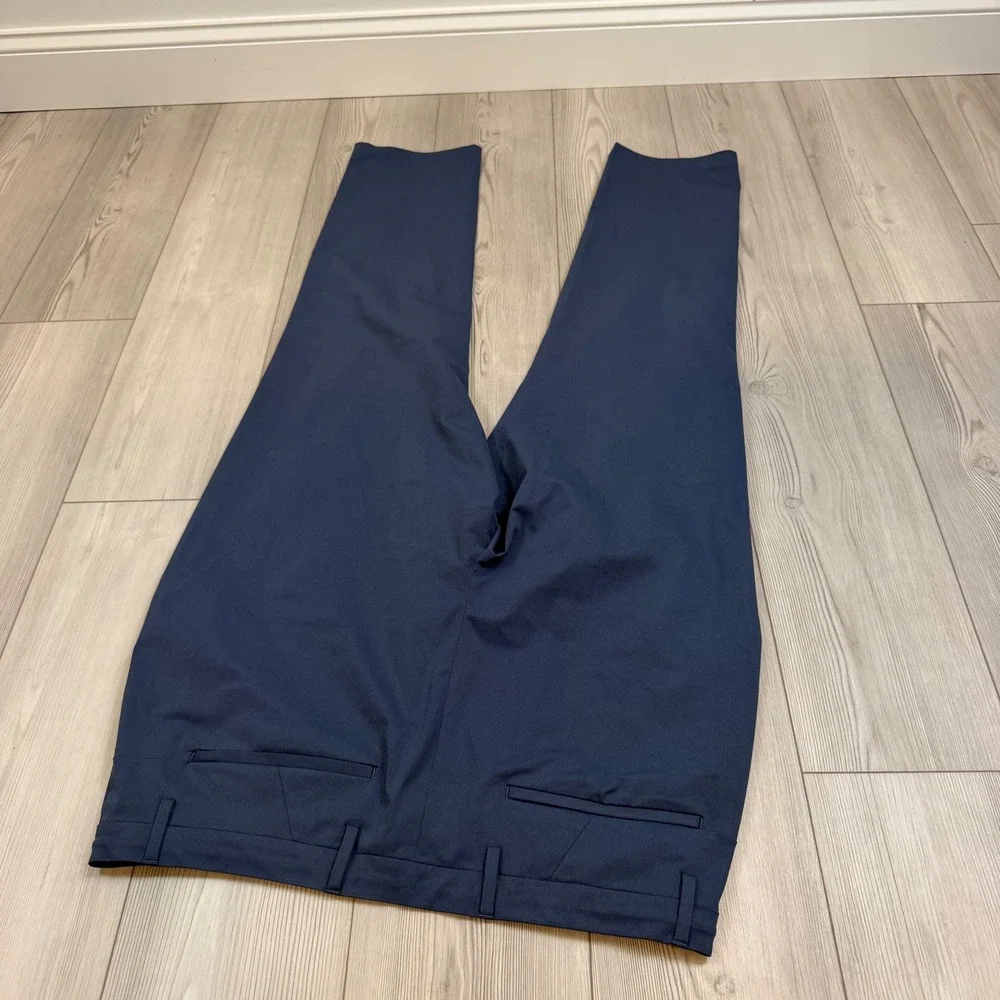 Ministry of Supply Kinetic Pants Mens 40 Regular Navy Blue Primeflex Stretch